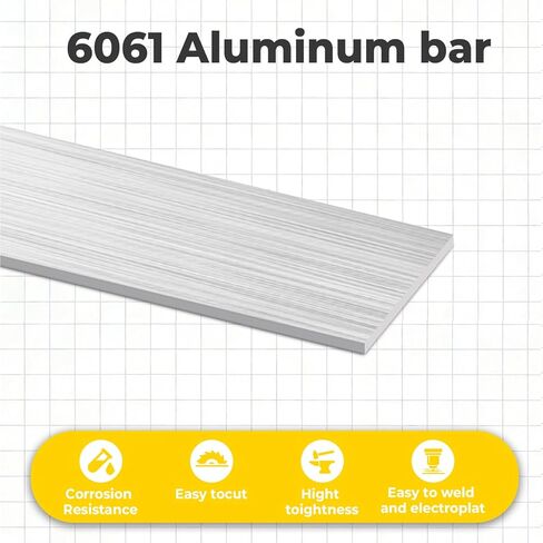 4 قطعة 6061 شريط مسطح من الألومنيوم 1/8 بوصة × 4 بوصة × 12 بوصة (T x W x L) شرائط مخزون مسطحة من الألومنيوم لمشاريع الدعم الهيكلي للتصنيع in Kuwait