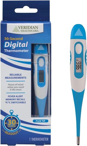 Veridian Oral & Rectal Digital Thermometer Stick Digital Display 08-355 1 Each in Kuwait