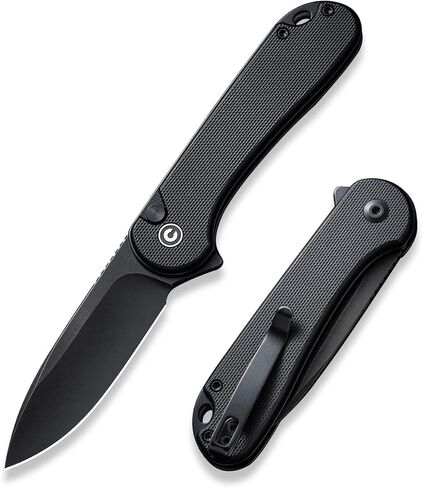 CIVIVI Elementum II Pocket Folding Knife, 2.96" Nitro-V Steel Blade G10 Handle Utility Knife with Deep Carry Pocket Clip for Camping Hiking Hunting C18062P-1 in Kuwait