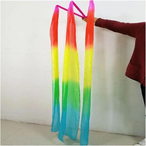 Streamer with Rods Kids/Children Stage Performance Props Throw Streamers Belly Dancing Throwing Streamer 1.8M Long Belly Dance Accessory Throw Streamers(Large) in Saudi Arabia