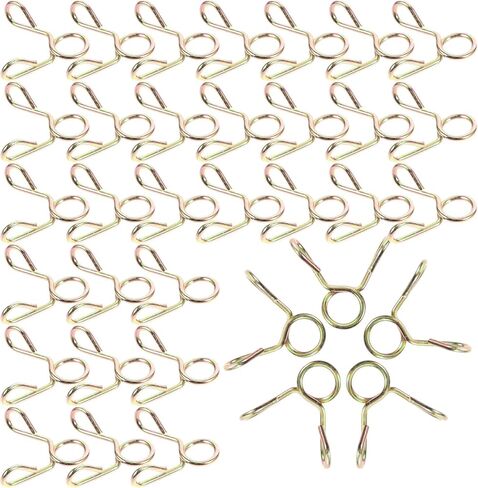 Holibanna 100pcs 5mm Spring Steel Hose Clamps Fuel Line Hose Fastener Clips Small Sturdy Pipe Fittings for Plumbing Automotive and Mechanical Use in Kuwait