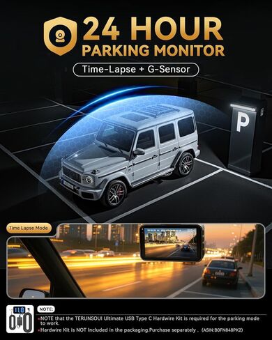 4K+4K DASH CAM الأمامي والخلفي ، بطاقة 128 جيجابايت مجانية ، و WIFI 5.8GHz والتحكم في التطبيق ، GPS المدمج فائقة ، مستشعر G ، زاوية واسعة 170 درجة ، شاشة 3 "IPS ، وضع وقوف السيارات 24H ، دعم 512 جيجابايت كحد أقصى in Kuwait