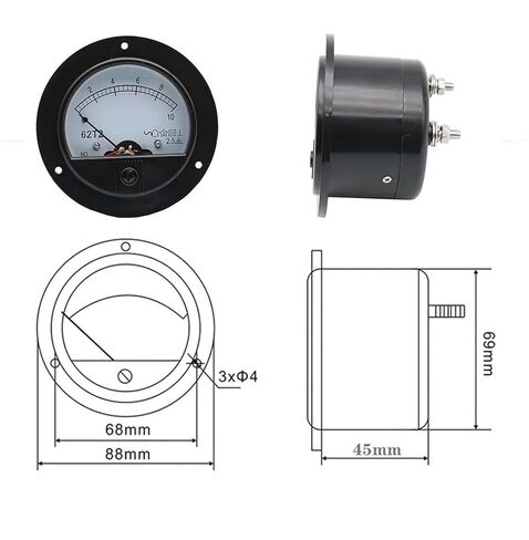 62T2 AC 1A 2A 3A 5A 10A 15A 20A 30A 50A 75A Analog Panel Ammeter Gauge Ampere Current Meter 1Pcs(10A) in Saudi Arabia