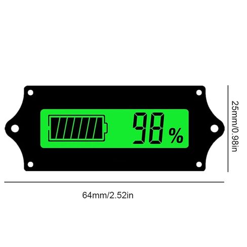 12V 24V 36V 48V Battery Charge Level Indicator LCD Digital Display Voltmeter Capacity Monitor 1Pcs(Blue) in Saudi Arabia
