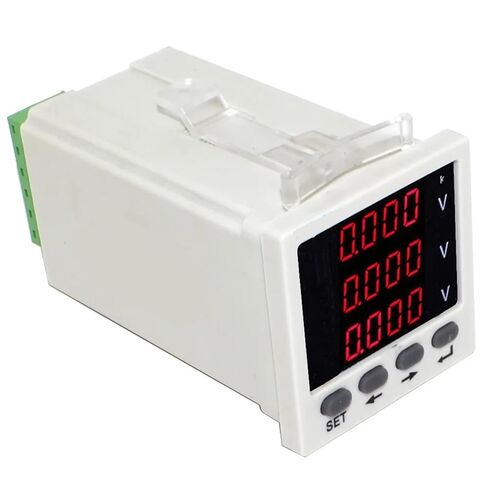 3-Phase 4-Phase Digital Voltmeter AC Voltage Meter Tester Red Led Display 48x48mm 1Pcs(A) in Saudi Arabia