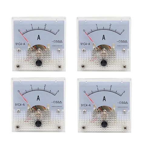 91C4 مقياس التيار الكهربائي تيار مستمر التناظرية الحالي متر لوحة مؤشر ميكانيكي نوع 1/2/3/5/10/20/30/50/100/200/300/500A 1 قطعة (5A) in Saudi Arabia