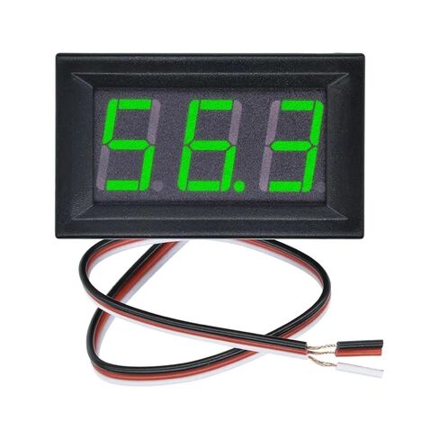 كاشف الفولتميتر الرقمي LED الصغير تيار مستمر 0-100 فولت 12 فولت 24 فولت فولت لوحة اختبار متر 1 قطعة (شاشة حمراء) in Saudi Arabia