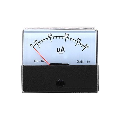 DH-670/CQ-670 DC 50uA 100uA 200uA 300uA 500uA Analog Amp Panel Ammeter Pointer Type Current Meter 1Pcs(200UA) in Saudi Arabia
