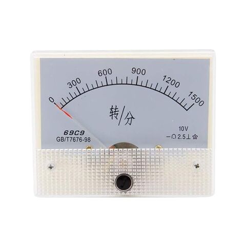69C9 Pointer Type DC Tachometer 1500 RPM 10V 1800 Rpm/10V/20mA Voltmeter 80 * 64mm Analog 1Pcs(1500rpm (20mA)) in Saudi Arabia