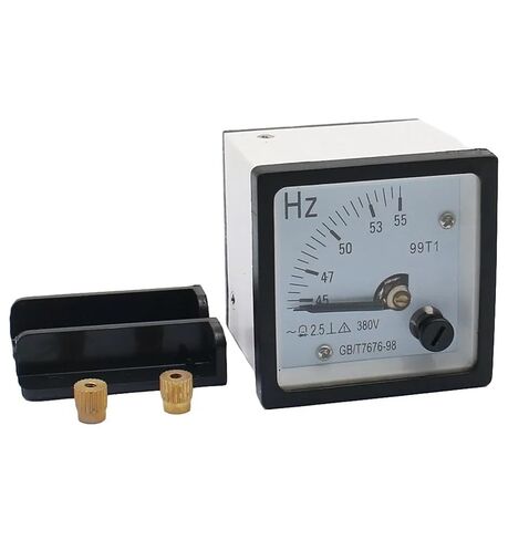 99T1-Hz Pointer Type AC 100/220V/380V Analog Panel Frequency Meter Tester Gauge 45-55Hz 48x48mm 1Pcs(45-55Hz,380V) in Saudi Arabia