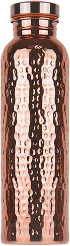 Copper Water Bottle 27 Ounce, Hammered Leakproof Ayurvedic Copper Vessel for Drinking Water, Reusable Bottle for Home, Office, Gym, Travel & Gifting in Saudi Arabia