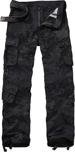 سروال رجالي للمشي لمسافات طويلة في الهواء الطلق Ripstop Wild Cargo Pants الجيش كامو القتالية عارضة العمل السراويل مع 8 جيوب in Kuwait