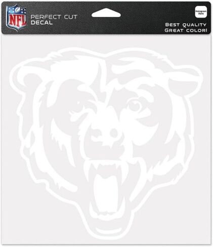 ملصق شعار WinCraft NFL Chicago Bears مقاس 8×8 باللون الأبيض in Saudi Arabia