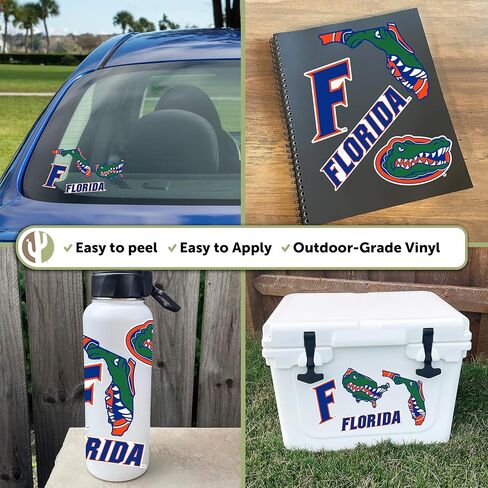 ملصق جامعة صبار الصحراء في فلوريدا UF Gators ملصق شارات الفينيل زجاجة مياه للكمبيوتر المحمول للسيارة T2 (النوع 2-3) in Saudi Arabia