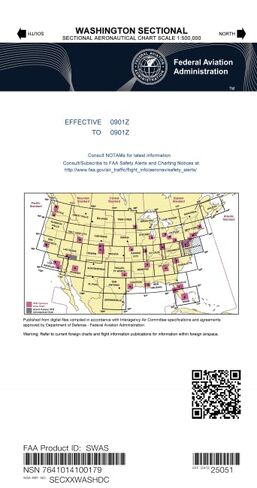 FAA Washington Sectional Chart (SWAS) - Always Current Aeronautical Map - Select Chart Cycle in Saudi Arabia