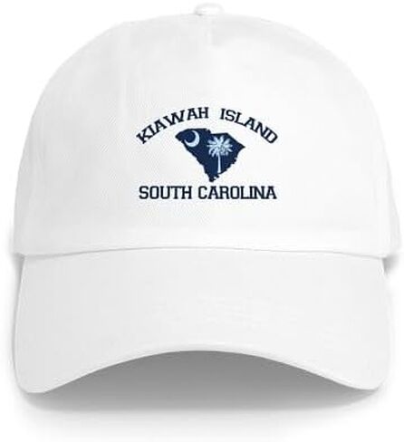 قبعة بتصميم خريطة CafePress Kiawah Island SC قبعة بيسبول قابلة للتعديل in Kuwait