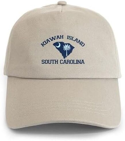 قبعة بتصميم خريطة CafePress Kiawah Island SC قبعة بيسبول قابلة للتعديل in Kuwait