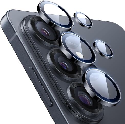 ESR لـ Samsung Galaxy S25 Ultra Camera Lens Protector ، حماة العدسات الفردية ، الزجاج المتقلب للغاية مع الحواف الألمنيوم ، ودية للحالة ، مجموعة ، أسود in Saudi Arabia