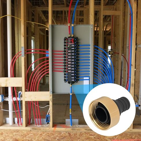 50141 محول إمداد تجعيد 3/4 بوصة PEX لمنافذ الإدخال الاسمية Viega ManaBloc وMiniBloc 1 بوصة - 3 قطع in Kuwait