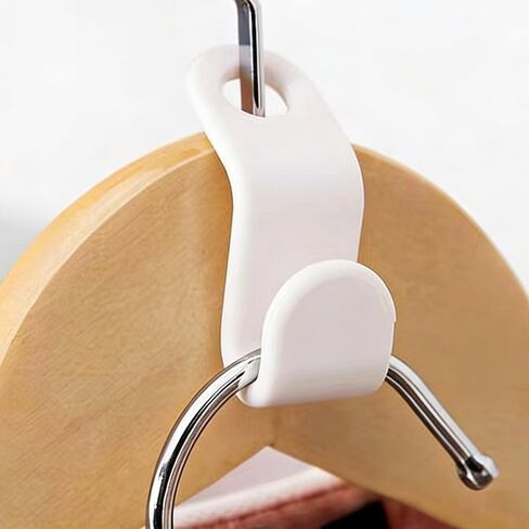 30 PCS Space Saving Hanger - Clothes Connector Hooks, Stacking Space Saver, Plastic Closet Organizers and Storage Extender for Heavy Duty Cascading Connection (White) in Saudi Arabia