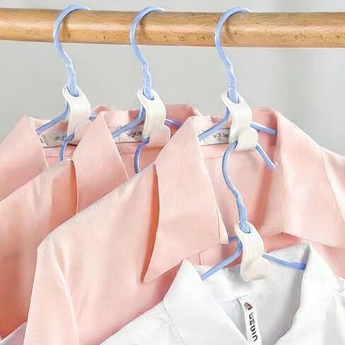 30 PCS Space Saving Hanger - Clothes Connector Hooks, Stacking Space Saver, Plastic Closet Organizers and Storage Extender for Heavy Duty Cascading Connection (White) in Saudi Arabia