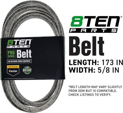8TEN Belt with Kevlar for Simplicity Snapper 3900 S200XT 61-Inch 5103390YP 5103870YP 5103390 173 x 5/8 in Saudi Arabia