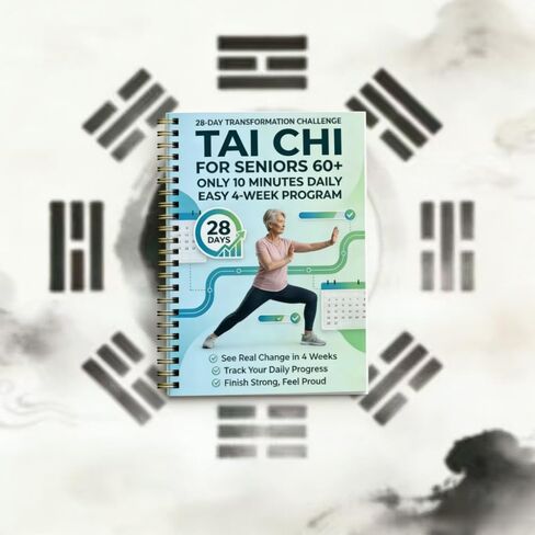 Tai Chi Manual for Seniors and Beginners, Spiral Bound, 10-Minute Daily 4-Week Program for Fitness, Training, Step by Step, A1 in Kuwait