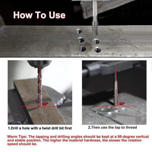 مجموعة لقم مثقاب M6 x 1.0 و5.0 مم، مجموعة مثقاب وحنفية مترية M2 HSS، طقم لقم مثقاب صنبور لولبي للمعادن in Kuwait