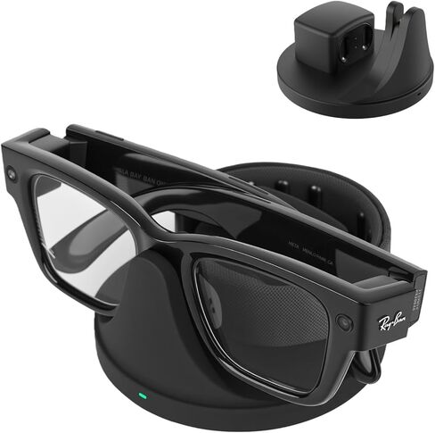 محطة شحن 2 في 1 متوافقة مع نظارات RayBan Meta Display والشريط العصبي، حامل شحن متوافق مع ملحقات نظارات Meta Display in Kuwait