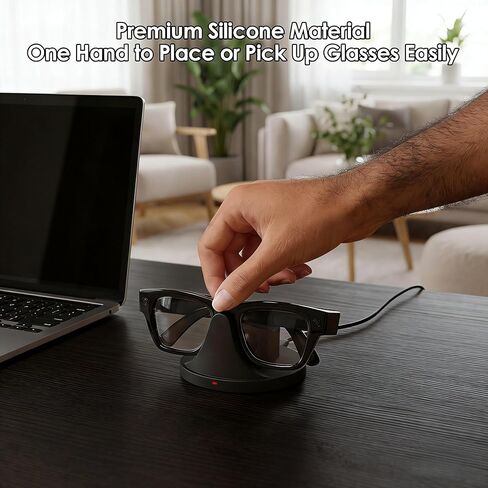 محطة شحن 2 في 1 متوافقة مع نظارات RayBan Meta Display والشريط العصبي، حامل شحن متوافق مع ملحقات نظارات Meta Display in Kuwait