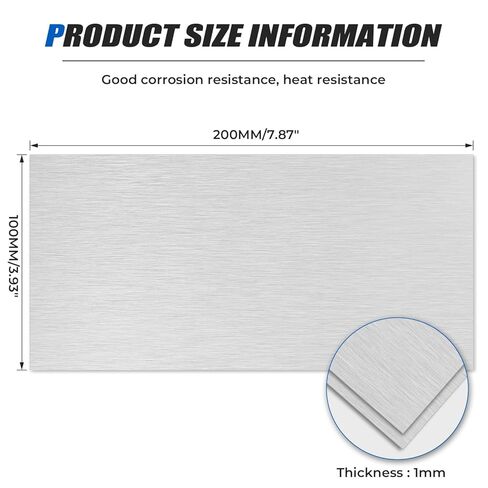 Aluminum Sheet, 4"x8" 1mm Thick (18 Gauge) 6061 T651 Aluminum Sheet Metal, 99.9% Pure Aluminum Plate for Crafts, Jewelry Making, DIY, Electrical Repair (2 Pack) in Kuwait