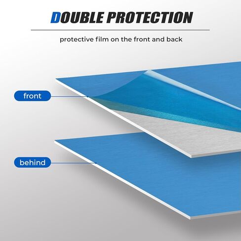 Aluminum Sheet, 4"x8" 1mm Thick (18 Gauge) 6061 T651 Aluminum Sheet Metal, 99.9% Pure Aluminum Plate for Crafts, Jewelry Making, DIY, Electrical Repair (2 Pack) in Kuwait