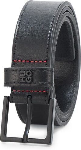 HUGO Men's Stacked Logo Square Buckle Belt in Saudi Arabia