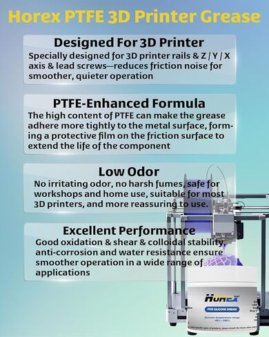 شحم PTFE للطابعة ثلاثية الأبعاد 1.76 أونصة من السيليكون لطباعة زيوت التشحيم الخطية للسكك الحديدية X Y Z Axis CNC Gear Paste ملحقات صيانة متعددة الأغراض لمعدات En der 3 5 V3 SE المكتبية المنزلية in Kuwait