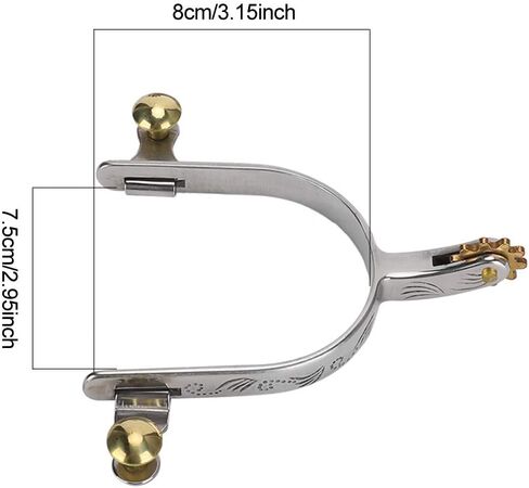 Zerodis 1 زوج حصان توتنهام، الفولاذ المقاوم للصدأ غرب كاوبوي الفروسية التمهيد توتنهام الملحقات مناسبة لتدريب الخيول مزرعة المنافسة الفروسية in Kuwait