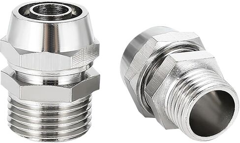 100PCS Pneumatic Fittings Thread 1/8 3/8 1/2 1/4 BSPT Nickel Plated Copper Hose Connectors Quick Twist Air Fitting KLC4-M5(KL-PC8-03 100PCS) in Kuwait