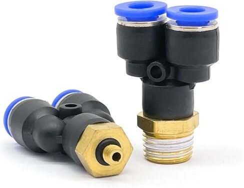 10PCS PX Pneumatic Fittings Y-Shaped Tee 4-12mm Outer Diameter Hose M5 1/8 "1/4" 3/8 "1/2" BSPT External Thread Tee Air Connector(PX12-03 10PCS) in Kuwait