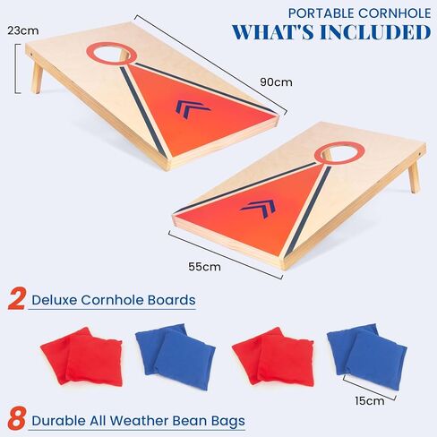مجموعة ألعاب Cornhole Board، مقاس 3 أقدام × 2 قدم، مجموعة ألعاب ثقب الذرة للبالغين مع مجموعة من 8 أكياس رمي ثقب الذرة وحقيبة حمل in Kuwait