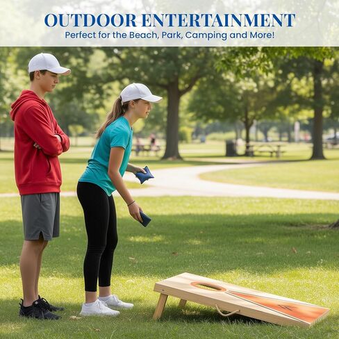 مجموعة ألعاب Cornhole Board، مقاس 3 أقدام × 2 قدم، مجموعة ألعاب ثقب الذرة للبالغين مع مجموعة من 8 أكياس رمي ثقب الذرة وحقيبة حمل in Kuwait