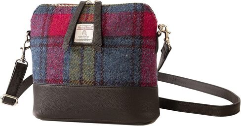 Harris Tweed Women’s Square Shoulder Country Green Designed Bag – Handwoven Wool from Scotland in Saudi Arabia