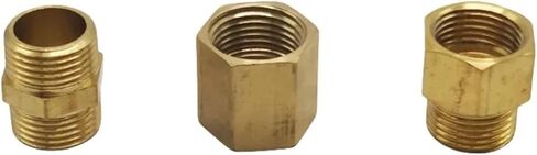 1pcs Brass Pipe Fittings Male Female Thread Straight Elbow 3-Way 4-Way Plug Nut Gasket, Brass Adapter Coupler Connector(Size:Tee-FFF,Color:1/2") in Saudi Arabia
