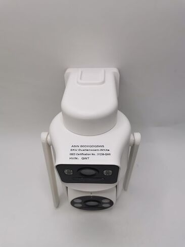 4K Cameras Cameras Wireless Outdoor Battery مدعوم من 5 جيجا هرتز و 2.4 جيجا هرتز Bullet و 360 ° PTZ كاميرا أمان خارجية مع لوحة شمسية (أبيض 2Pack) in Kuwait