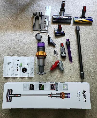 Dyson V15 Detect Total Clean Extra Cordless Vacuum - Yellow/Nickel in Saudi Arabia