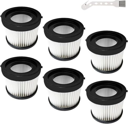 مرفق مرشحات مكنسة DCV501HB DCV5011H متوافق مع مكنسة كهربائية محمولة لاسلكية ديوالت 20 فولت قابلة للغسل وإعادة الاستخدام، 6 عبوات in Kuwait