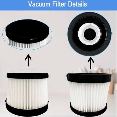 مرفق مرشحات مكنسة DCV501HB DCV5011H متوافق مع مكنسة كهربائية محمولة لاسلكية ديوالت 20 فولت قابلة للغسل وإعادة الاستخدام، 6 عبوات in Kuwait