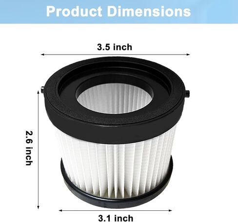 مرفق مرشحات مكنسة DCV501HB DCV5011H متوافق مع مكنسة كهربائية محمولة لاسلكية ديوالت 20 فولت قابلة للغسل وإعادة الاستخدام، 6 عبوات in Kuwait