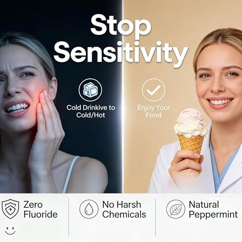 Hydroxyapatite Toothpaste,10% Nano Hydroxyapatite for Advanced Enamel Repair & Sensitivity Relief, Gentle Daily Toothpaste for Whitening & Fresh Breath(2-Pack) (A) in Kuwait