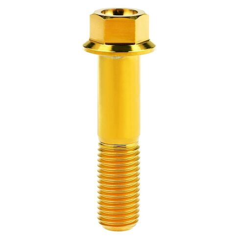 Titanium Bolt M12 30 35 40 45 50 55 60 65 70 75 80 85 90mm Hex Small Flange Head for Motorcycle Car Modification Pack of 4 (M12x50mm Pitch 1.5, Gold) in Saudi Arabia