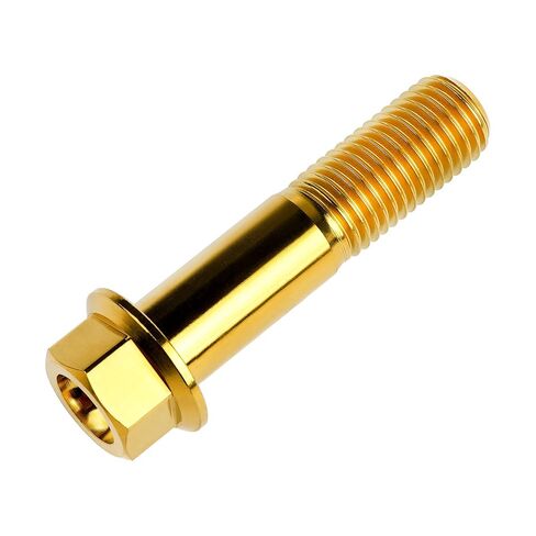 Titanium Bolt M12 30 35 40 45 50 55 60 65 70 75 80 85 90mm Hex Small Flange Head for Motorcycle Car Modification Pack of 4 (M12x50mm Pitch 1.5, Gold) in Saudi Arabia
