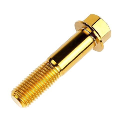 Titanium Bolt M12 30 35 40 45 50 55 60 65 70 75 80 85 90mm Hex Small Flange Head for Motorcycle Car Modification Pack of 4 (M12x50mm Pitch 1.5, Gold) in Saudi Arabia